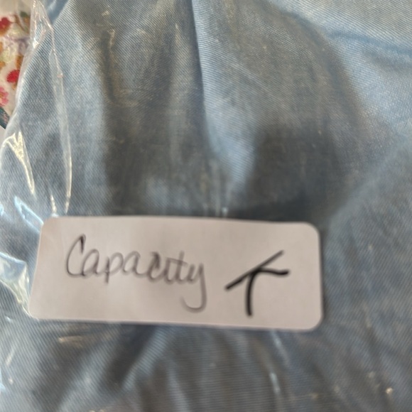 CAPACITY Vintage Dead stock blue embroidered floral woman loose fit top NWT PL - Picture 13 of 13